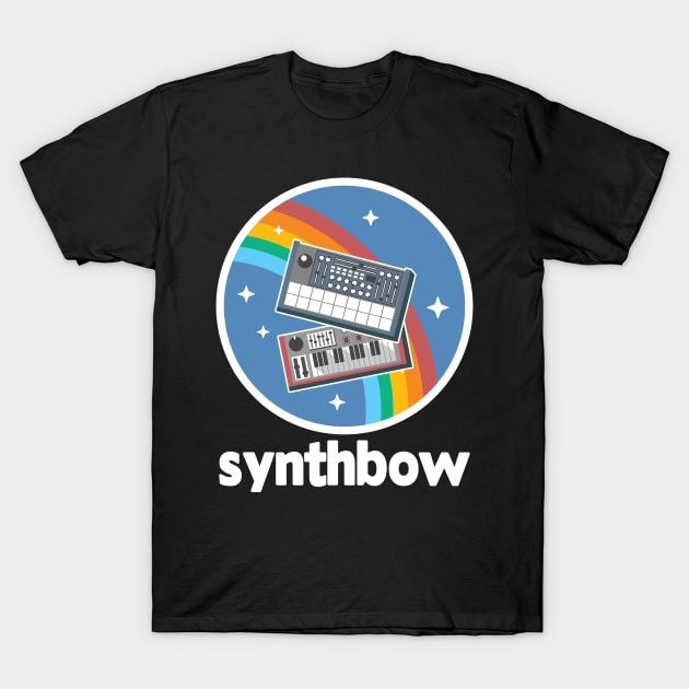 Modular Synthesizer Synth Synthbow Retro Techno T-Shirt by Kuehni